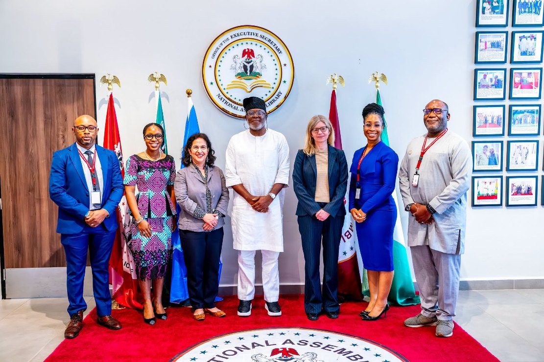 Rt. Hon. Henry Nwawuba receives UN Special Rapporteur at the National Assembly Library